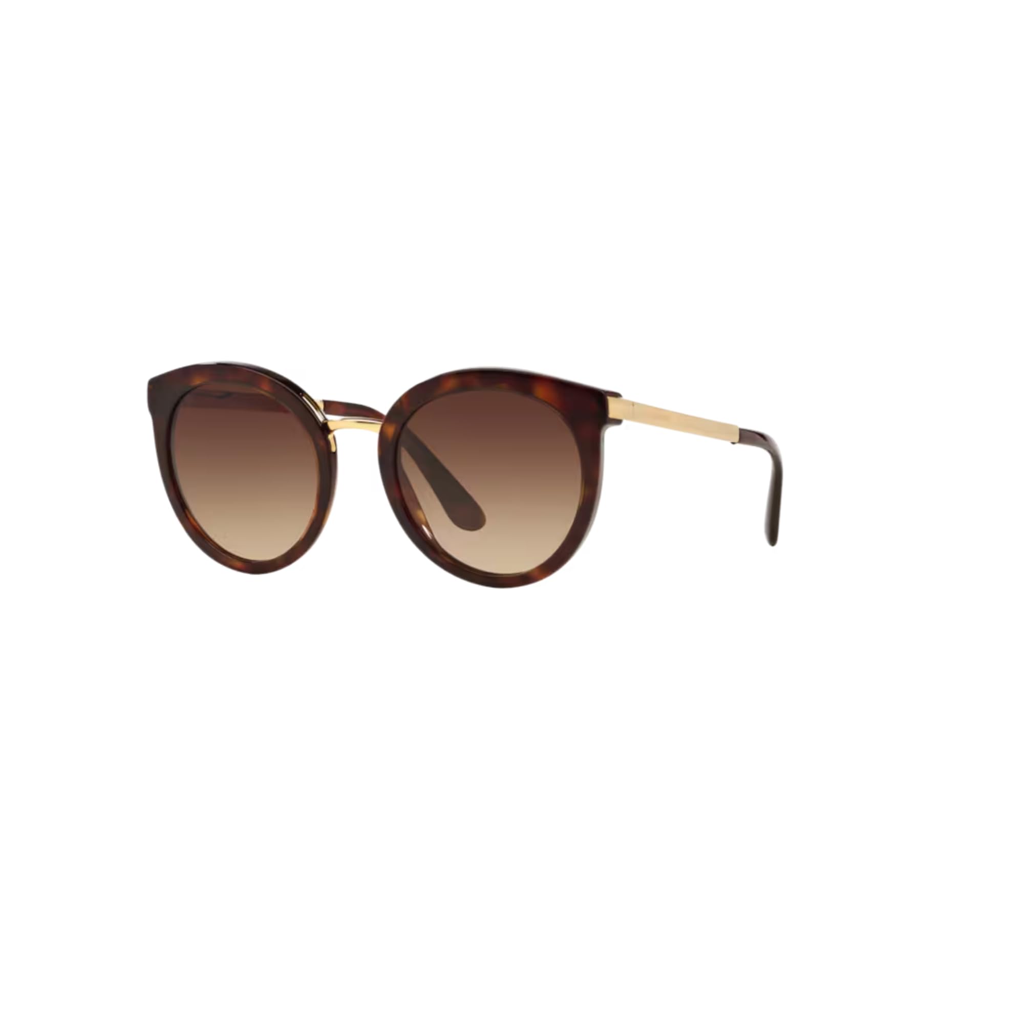 Dolce and Gabbana DG4268 502/13 52MM Havana/Brown Gradient Round Sunglasses For Women+BUNDLE with ACCESSORY EYEWEAR KIT
