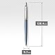 Parker Jotter Waterloo Blue C.C. - Kugelschreiber + Parker 1950372 Quinkflow Nachfüllmine für Kugelschreiber mit mittlerer Spitze, 2er Packung, schwarz