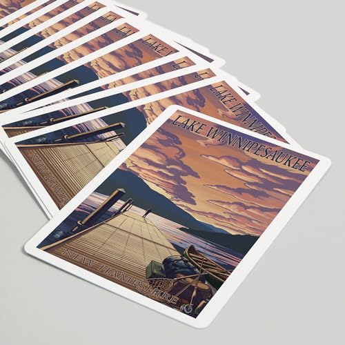 Baraja de 52 cartas tamaño póker scenic Lake Winnipesaukee miniatura 5