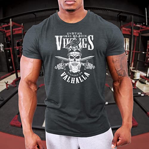 GYMTIER Vikings Victory or Valhalla – T-shirt de gym viking pour homme pour bodybuilding, haltérophilie, entraînement… - Les Beatles, Paul McCartney, John Lennon, RIngo Starr, George Harrison GYMTIER Vikings Victory or Valhalla – T-shirt de gym viking pour homme pour bodybuilding, haltérophilie, entraînement… – Image 5