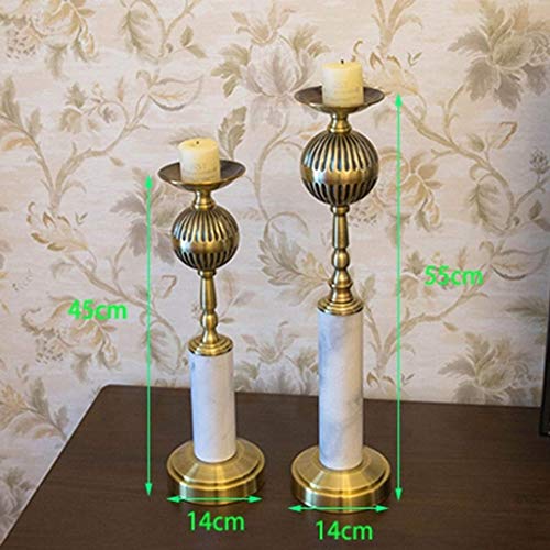 Zsedp Candlestick,Marble Base Tea Light Holder(Color : Gold) (Size : 55Cm) #TOP1
