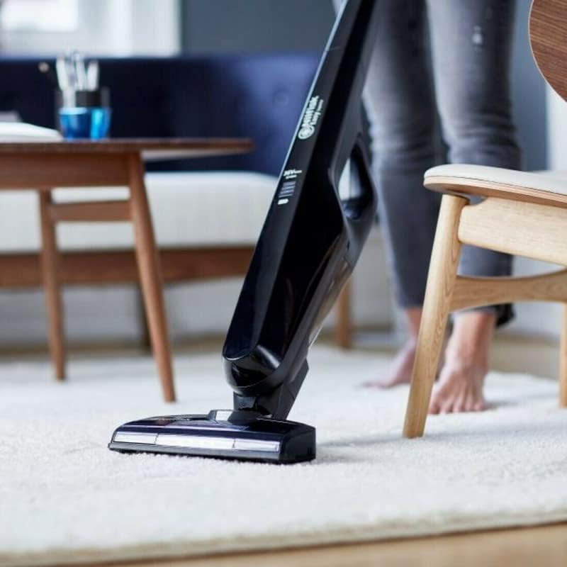 Nilfisk Easy 20Vmax Upright Vacuum Cleaner in use on carpet