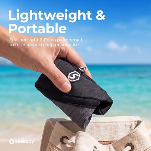 Image of SEEKWAY Water Shoes Quick-Dry Aqua Socks Barefoot Slip-on for Beach Pool Swim River Yoga Lake Surf Women Men Black SK001
