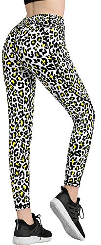 FITTIN Leopard Printed Yoga Leggings for Women with Pocket - Ankle Length Pants