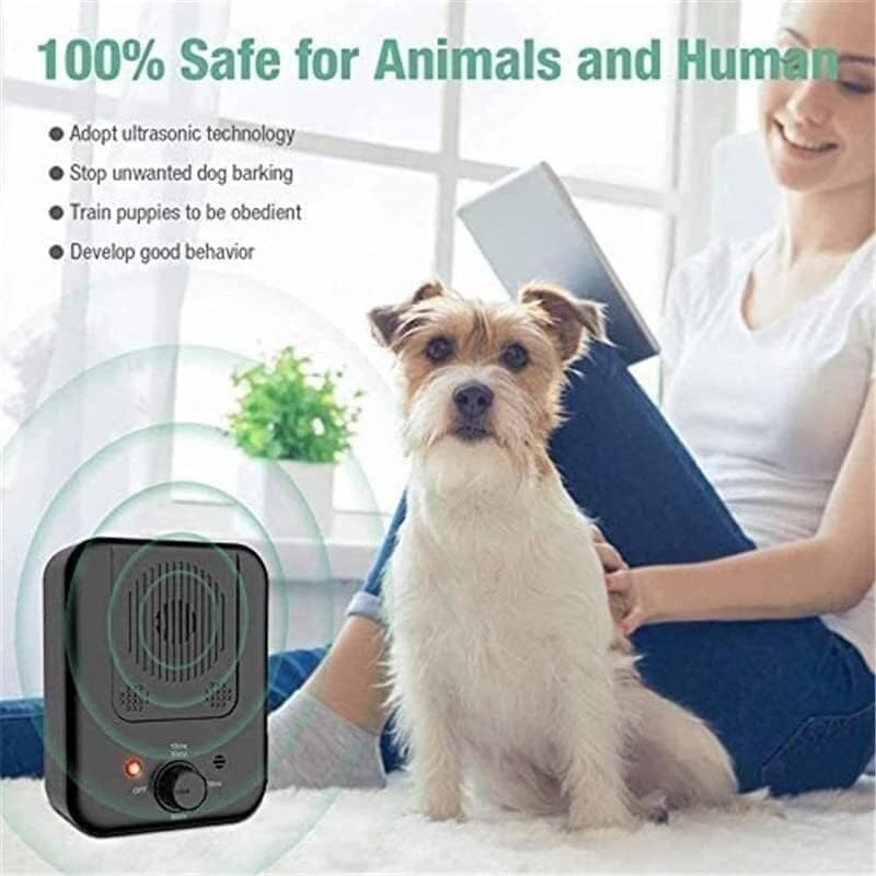 Dispositivo antiladridos para perros, control ultrasónico automático para perros con 4 sensibilidad y frecuencia, 50 pies de largo alcance eficaz para exteriores e interiores
