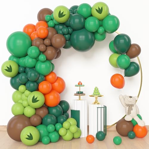 Image of Amandir 153pcs Dinosaur Balloons Arch Garland Kit Different Sizes