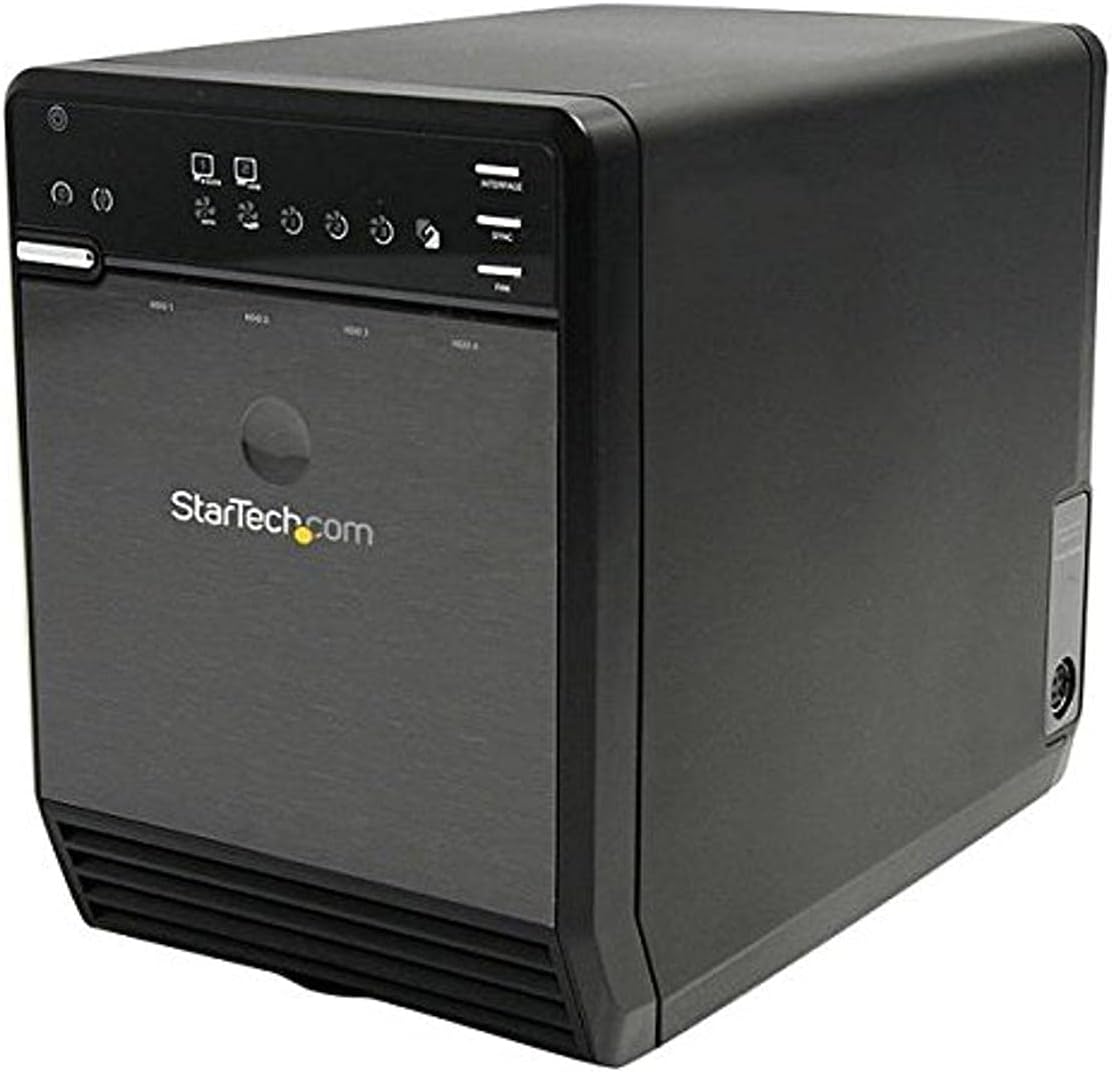 StarTech.com 4 Bay External Hard Drive Array Storage Tower – eSATA USB 2.0 Enclosure