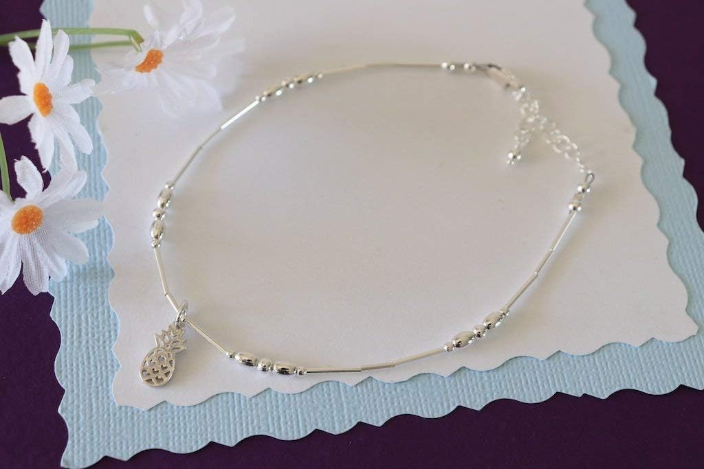 Anklet Pineapple Sterling Silver Beach Gift