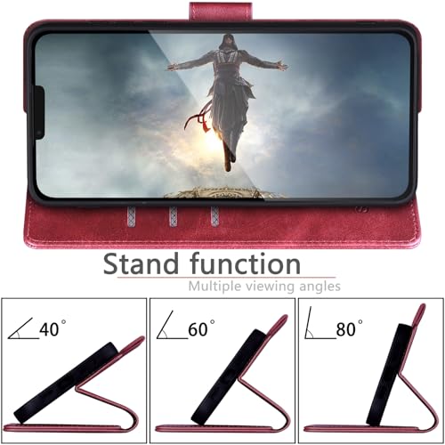 SUANPOT Compatible with iPhone 17e 6.1"/iPhone 16e 6.1" Wallet case with RFID Blocking Credit Card Holder,Flip Book PU Leather Protective Cover Women Men for Apple 17e Phone case Red by SUANPOT - Used condition - Image 7