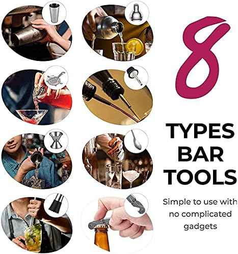 Set de Coctelera 9 Piezas Acero Inoxidable WALDOR miniatura 3