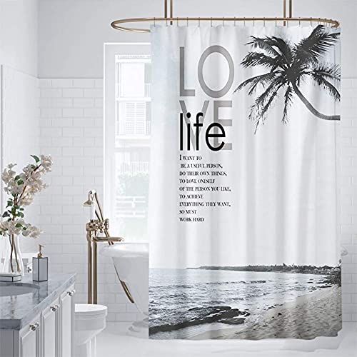 Rideau de douche en polyester épais imperméable extra large pour salle de bain