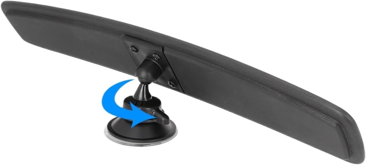 Car Panoramic Rearview Mirror Universal Wide Angle Interior Mirror with Suction Cup(8Inch-21x5.4cm)