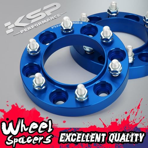 Image of KSP 1 inch 6x5.5 Hub Centric Wheel Spacer Compatible with Toyota 4Runner Fj Cruiser Tundra 6 Lug Wheel, Forged 4PCS 6x139.7mm Wheel Spacers with 106mm Hub Bore 12x1.5 Studs