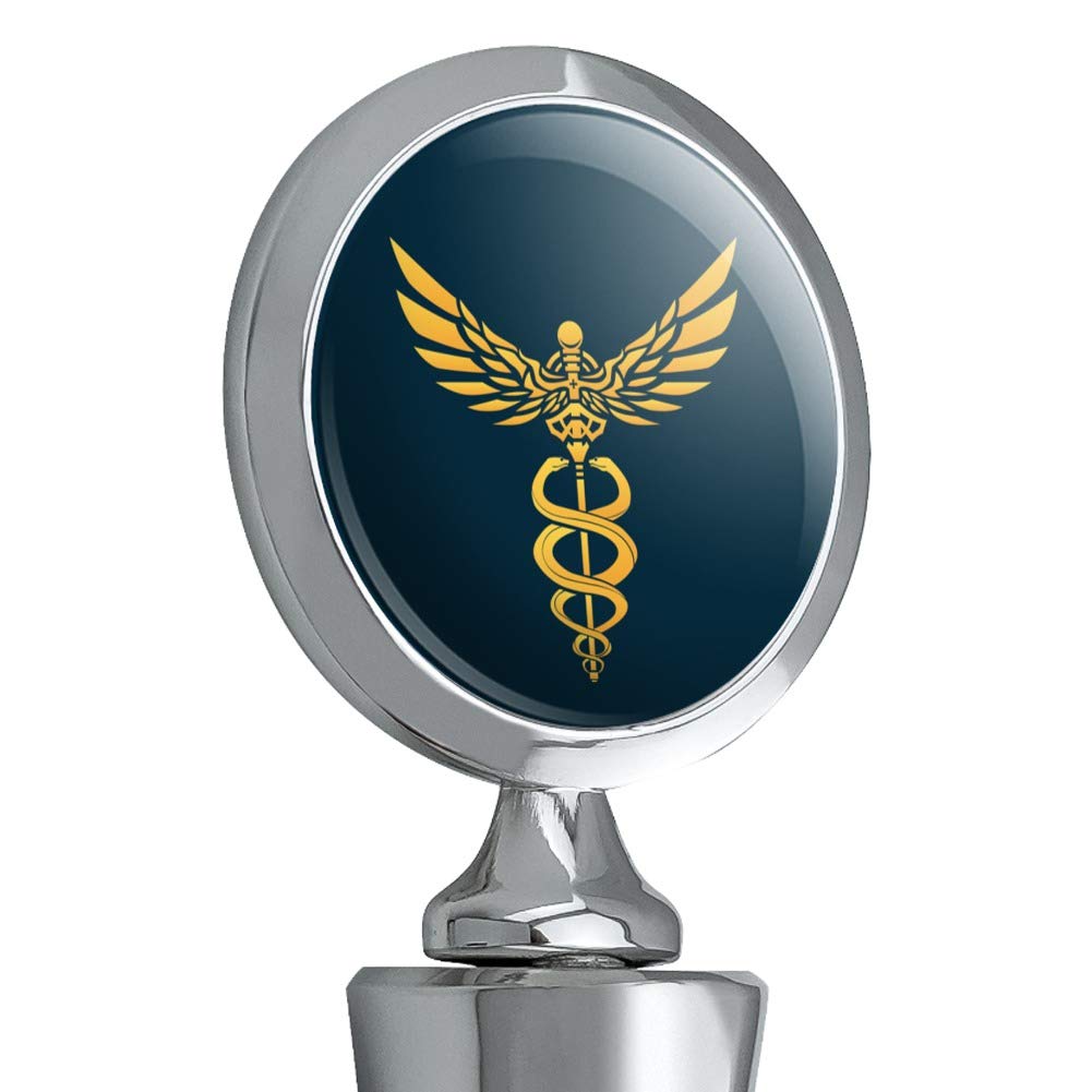 Caduceus Medical Symbol Doctor Nurse EMT Wine Bottle Stopper
