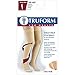 Truform 30-40 mmHg Compression Stockings for Men and Women, Thigh High Length, Dot-Top, Open Toe, Beige, Small,Pack of 1