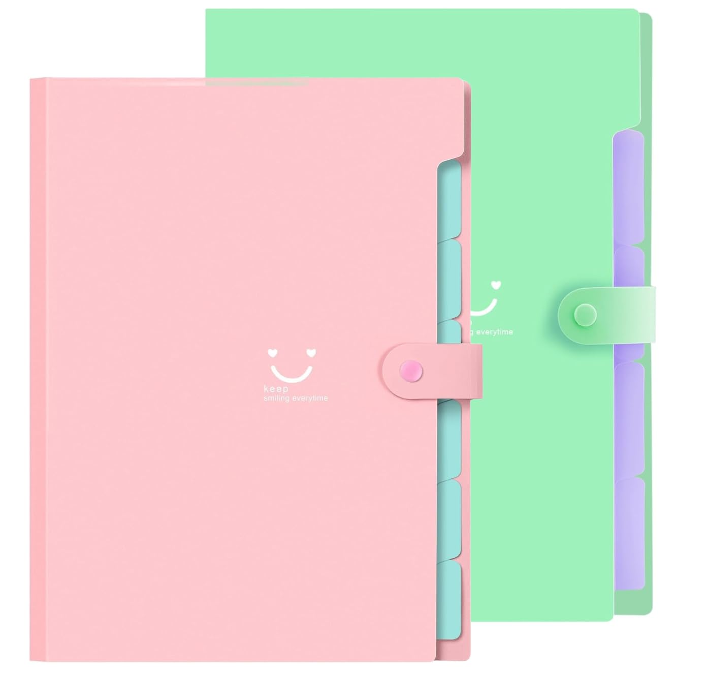 Corslet Cartella portadocumenti espandibile con 5 tasche per colloqui, organizer per lettere, note, CV, documenti di interviste, carte per scuola/università, ufficio (multicolore, confezione da 2)