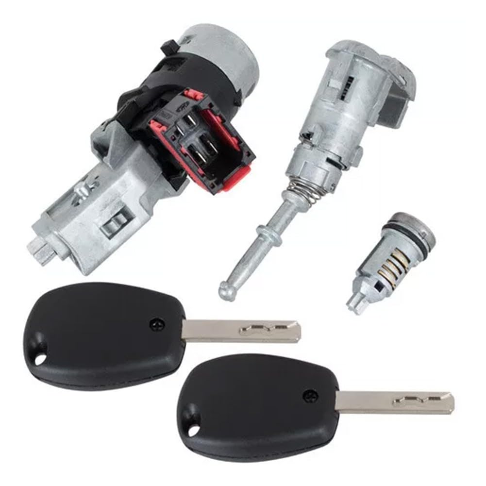 Cerradura de cilindro de bloqueo, para Opel para Movano B, para Renault III Trafic II para CLIO para Kangoo 2010-, repuesto de metal con 2 llaves