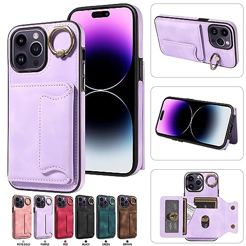 Coque iPhone 14 Pro Max porte-cartes pour voyager léger avec votre étui violet - 6