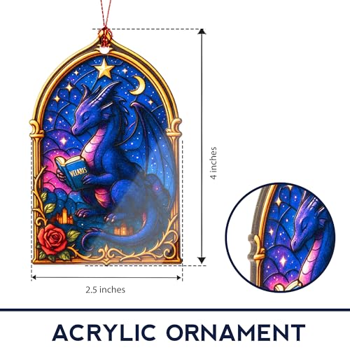 Enchanted Dragon Ornament – Premium Fantasy Decor for Book Lovers, Unique Gifts for Dragon Enthusiasts, Gothic Home Accents, Perfect Birthday Surprise for Teens and Adults - Image 2