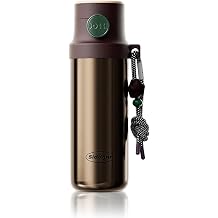18 oz Insulated Water Bottle, Stainless Steel Travel Mug with Lid, Double Wall Vacuum Sports Water Bottle, BPA Free, Leak-Proof, Fits in Car Cup Holder, Great for Men Kid School, Brown