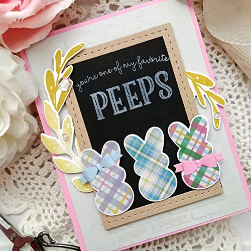 24 Sheet Spring Easter Buffalo Plaid Pattern Paper Pack Scrapbook Specialty Paper Double-Sided Decorative Craft Paper For Easter Spring Wedding Anniversary Diy Scrapbook Card Making Decoration #TOP5