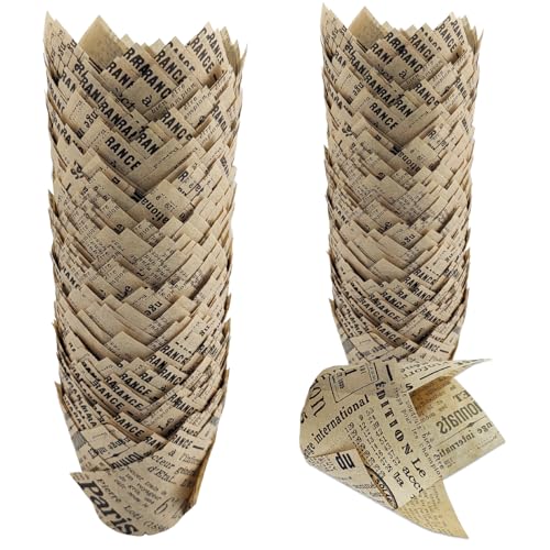 Image of 150 Pieces Tulip Cupcake Muffin Liners Paper Baking Cups Greaseproof Cupcake Wrappers for Birthday Wedding Party Baby Showers Catering Restaurants(Khaki)