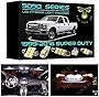 Fyre Flys 14 Piece White LED Interior Lights for 1999-2016 Ford F-250 F-350 Super Duty 6000K 5050 Series SMD Package Kit and Install Tool