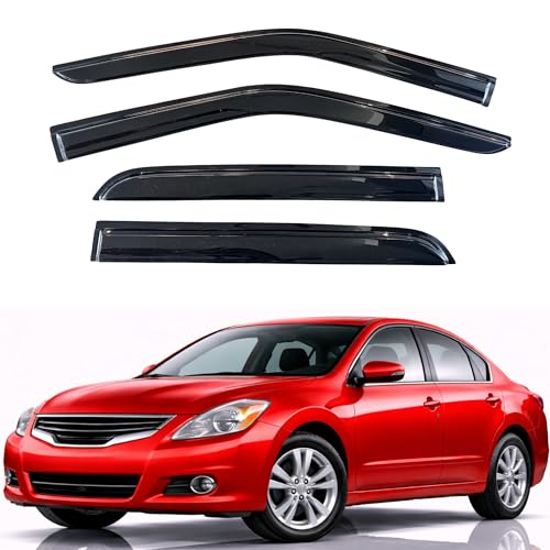 Image of KPY Rain Guards Fit for 2007-2012 Nissan Altima, Out-Channel Window Visors Vent Wind Deflectors 4PC, Car Accessories for 07-12 Altima