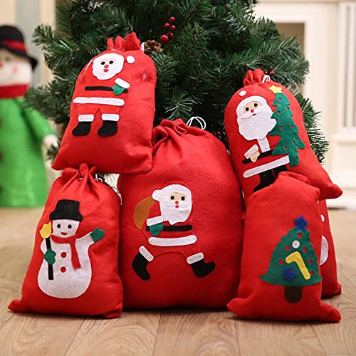 Evisha Large Size 2 Pcs Santa Claus Haversack Bags for Christmas Tree Party Decoration Hanging Christmas Wrapping Bag, Gift Bag, Drawstring Bag-picture-45