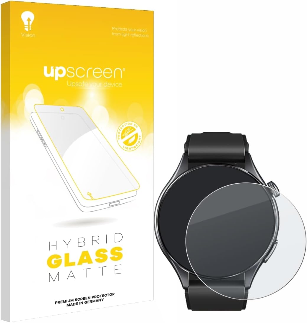 upscreen Matte Screen Protector Glass Film Compatible with Marsyu Smartwatch 1.56" - Anti-Glare, Anti-Fingerprint, 9H Glass Protection