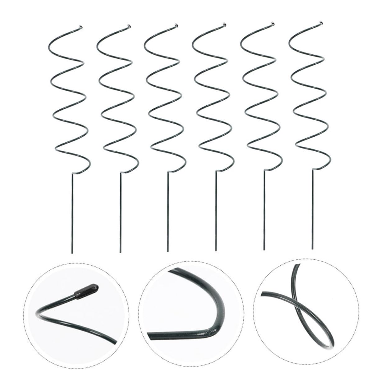 Yardwe Lot de 8 Tuteurs Spirale en Fer pour Plantes Grimpantes, Support Solide et Facile à Insérer, pour Jardin Extérieur et Protection Croissance