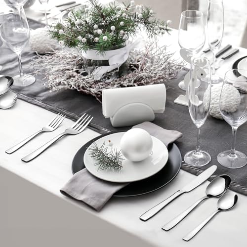HIWARE 48-Piece Silverware Set with Steak Knives for 8, 18/8 Stainless Steel Flatware Cutlery Set For Home Kitchen Restaurant Hotel, Kitchen Utensils Set, Mirror Polished, Dishwasher Safe — view 6
