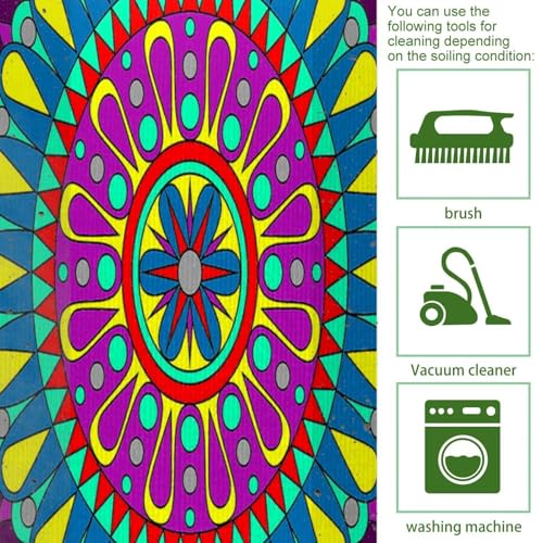 Tapis de cuisine de qualité supérieure mandala lavable et absorbant - 5