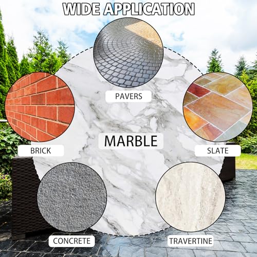 Wet Look Stone Sealer - High Gloss Paver Sealer Stone Color Enhancer Concrete Sealer with Long-Lasting Gloss Protection, Stain Proof for Interior and Exterior Slate, Driveway, Floor, Standsotne (32oz)