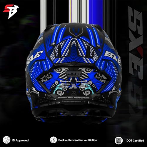 Image of Steelbird SBH 61 SXE X2 ISI and Dot Certified Full Face Helmet for Men and with Inner Silver Sunshield