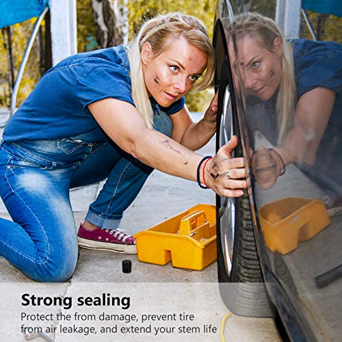 Wakauto 16 peças de válvula de pneu de alumínio, tampa de metal à prova de poeira, tampa de válvula