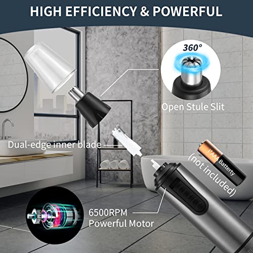 Numifun Nose Hair Trimmer For Men And Women 2022 Professional Painless Ear And Nose Trimmer Ear Eyebrow & Facial Hair Trimmer Nose Hair Clippers With Ipx7 Waterproof For Wet/Dry Use, Dual Edge Blades #TOP1