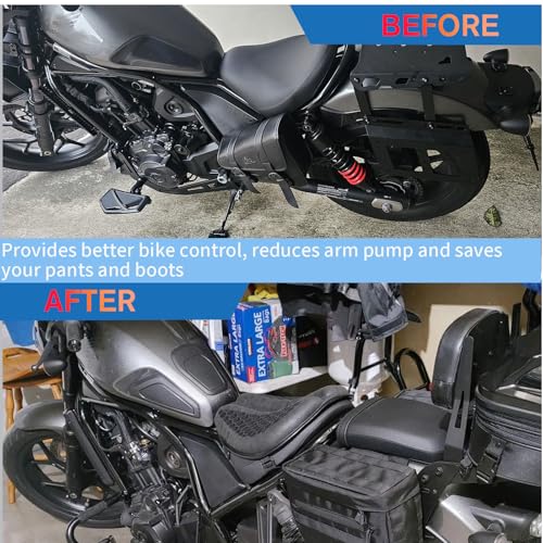 Image of Motorcycle REBEL 1100 CMX 1100 Accessories Side Fuel Gas Tank Cover Anti-slip Protector Stickers Knee Grip Traction Pads fit for Ho&n&da Rebel CMX1100 2021 2022 2023 2024 2025 2026 (Black A)
