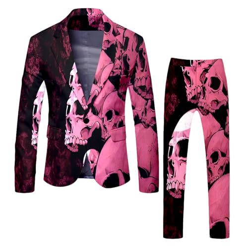 Costume d'Halloween pour homme en version smoking imprimé chic et blazer de mariage