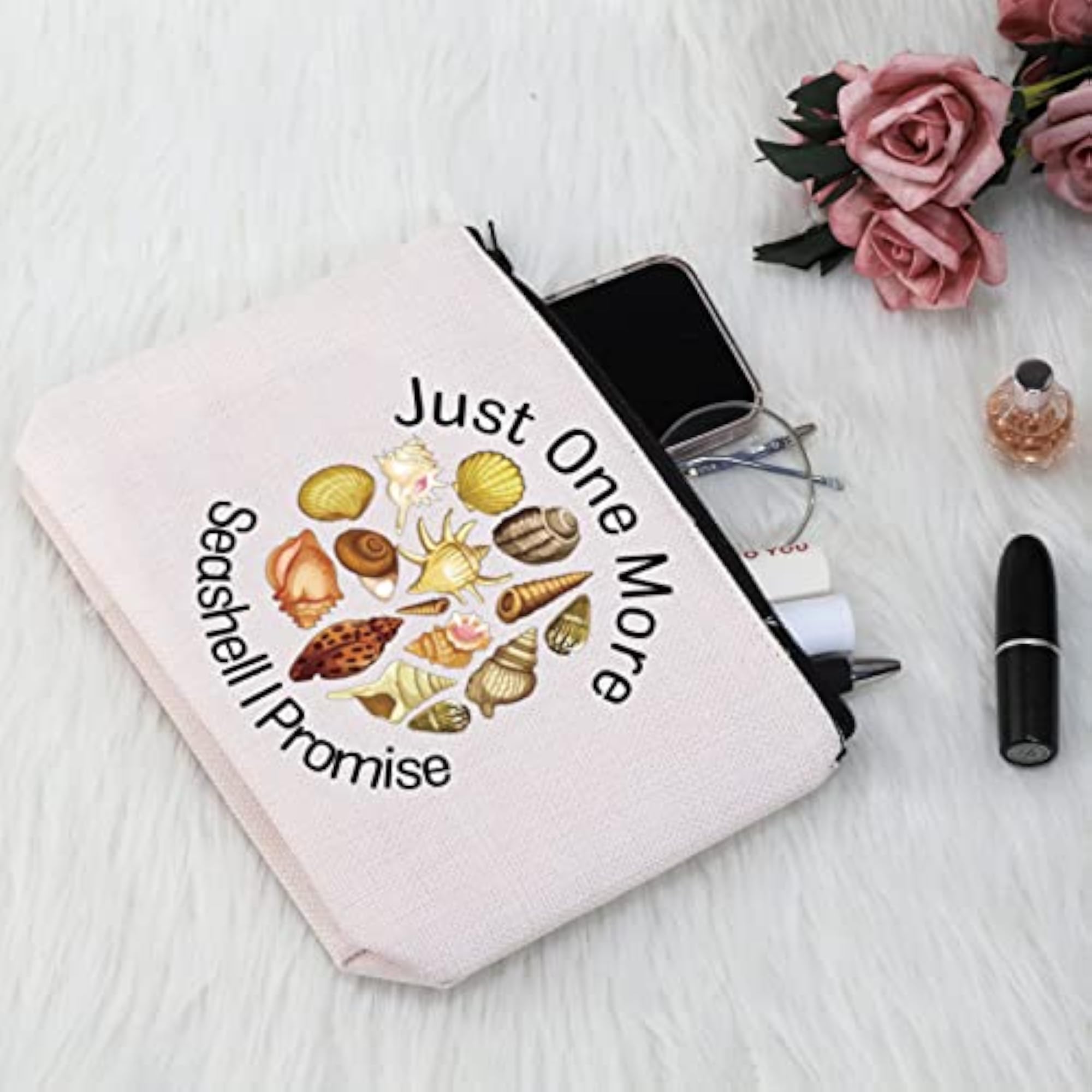 Seashell Collector Makeup Bag, Beach Lover Gift