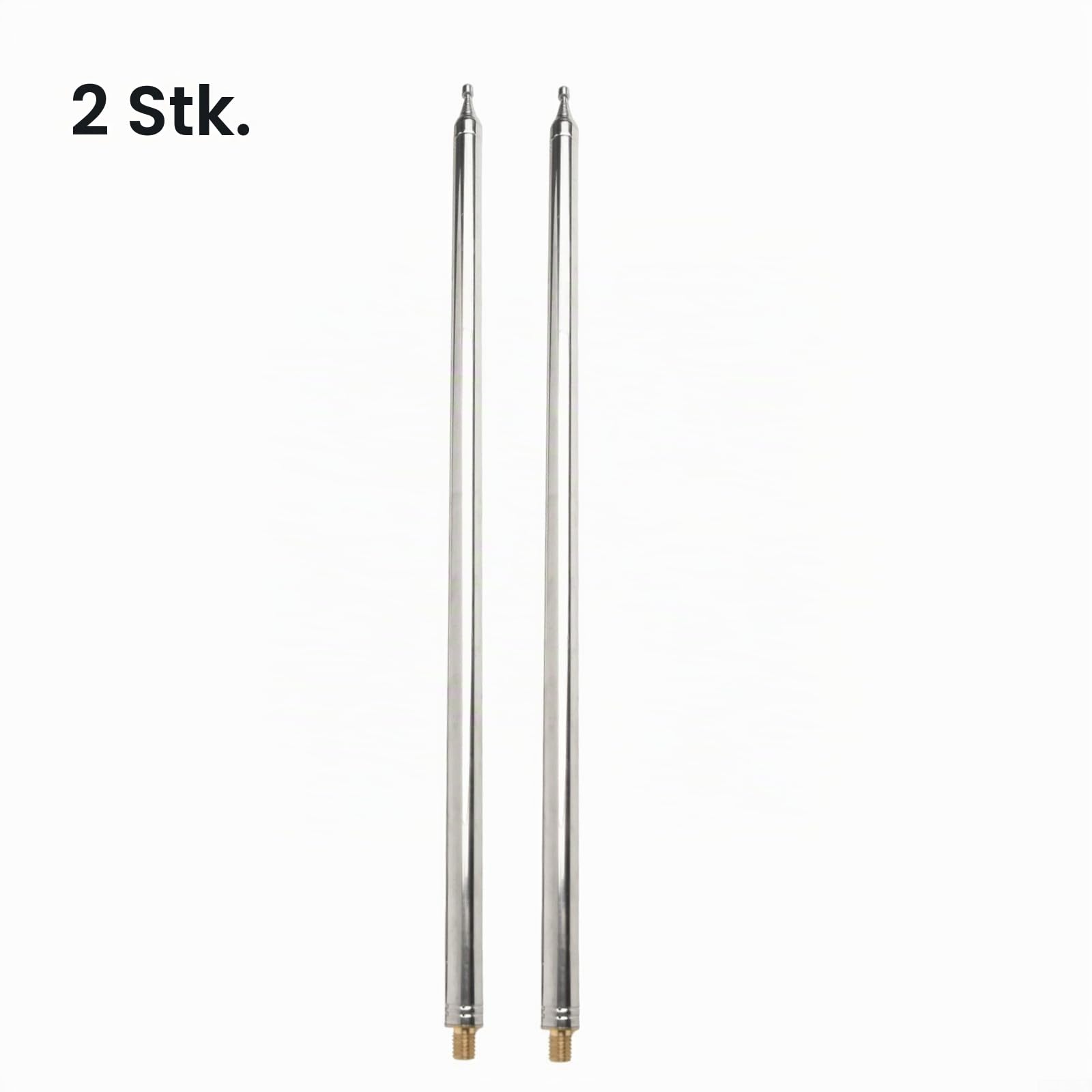 Antennen-Zugstangen, 2 Stück, 5,6 m, 201 Edelstahl, DIY-Teleskop-Antennen-Ersatz, Peitschenantennen-Set für positive V und Konfigurationen