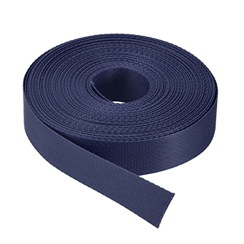 Image of Nylon Webbing Strap, 10 Metres, 1 inch /1.5 inch /2 inch Width, 0.7 mm Thickness (Navy Blue, 1 inch)