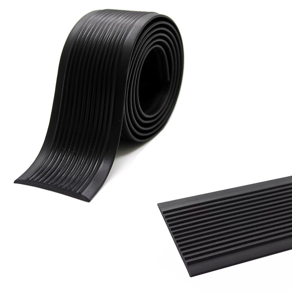 Autoadhesivo Protector Borde Para Escaleras, PVC Perfil Escalón Antideslizante, Perfil De Protección Para Escalonado Vinilo, 1m 3m 5m(Black,W5cmxL5m)