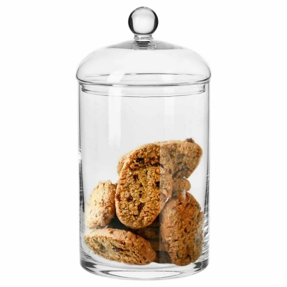 Krosno Grande bonbonnière/bocal à biscuits avec couvercle | 2,7 L | 310 mm de haut, Ø 150 mm | Collection Glamour | Pour la maison, les restaurants et les fêtes | Cristal sans plomb