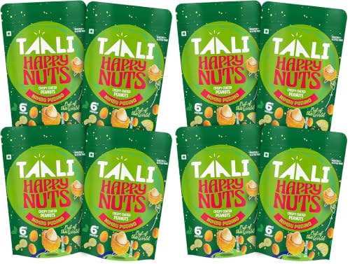 Image of Taali Coated Flavour Peanuts | Nimbu Pudina | Crispy, Roasted Not Fried, Happy Nuts, No Palm Oil, No Maida, 140g (Pack of 8)