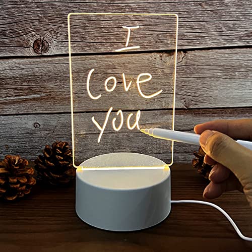 Xusywdm LED Night Light Memo Board USB Message