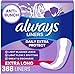 Always Xtra Protection Dailies Feminine Panty Liners for Women, Extra Long, Unscented, 92 Count - Pack of 4 (368 Count Total)