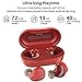 TOZO NC9 Hybrid Active Noise Cancelling Wireless Earbuds, in Ear Headphones IPX6 Waterproof Bluetooth 5.3 Stereo Earphones, Immersive Sound Premium Deep Bass Headset Dark Red