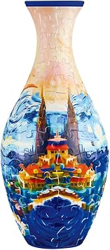Vase 3D Jigsaw Puzzles for Adults, Castle Style Vase 3D Puzzles Kit, 160PCS Vase 3D Model Building Kit with Removable Cup and Stand, DIY Craft Kit Home Decor