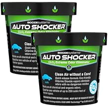 Biocide Systems Auto Shocker Strong Car Odor Eliminator, Eco-Friendly ClO2 Odor Remover for Tough Odors in Vehicle Interiors, Up to 250 Cubic Feet 2-Pack
